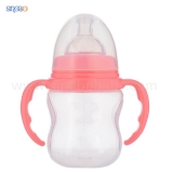 8oz/210ml Wide Neck Baby Plastic Bottle With Handle